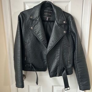 Victoria secret faux leather jacket. Size M. Color Black.